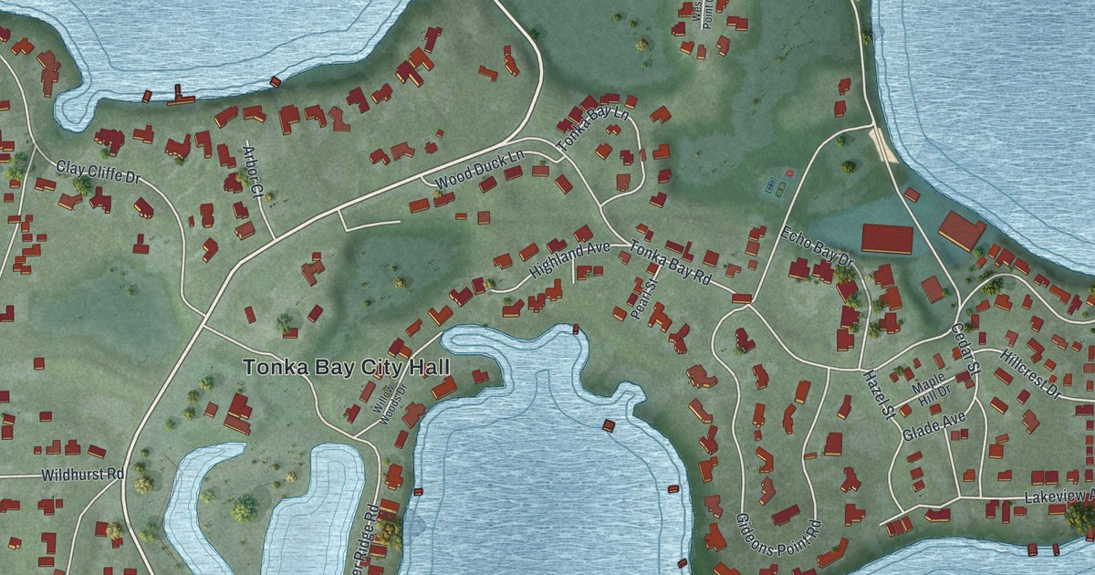 Map of Tonka Bay, Minnesota in 2026