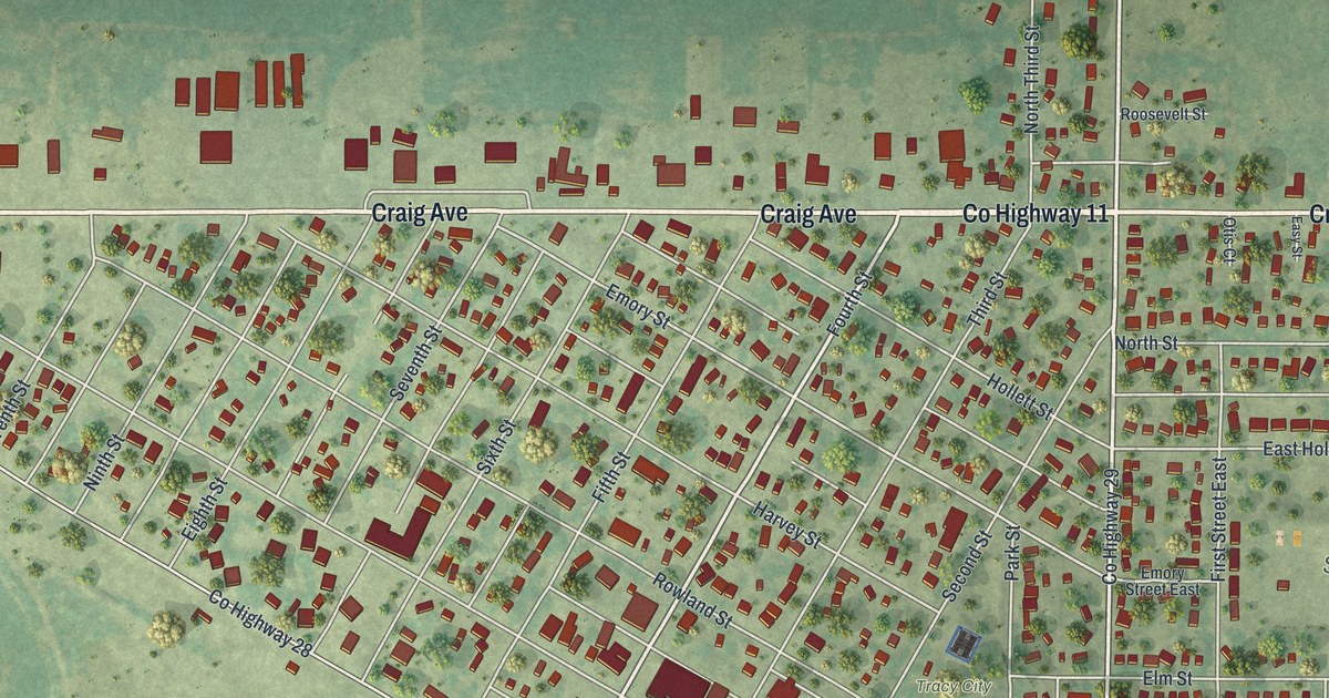 Map of Tracy, Minnesota in 2026
