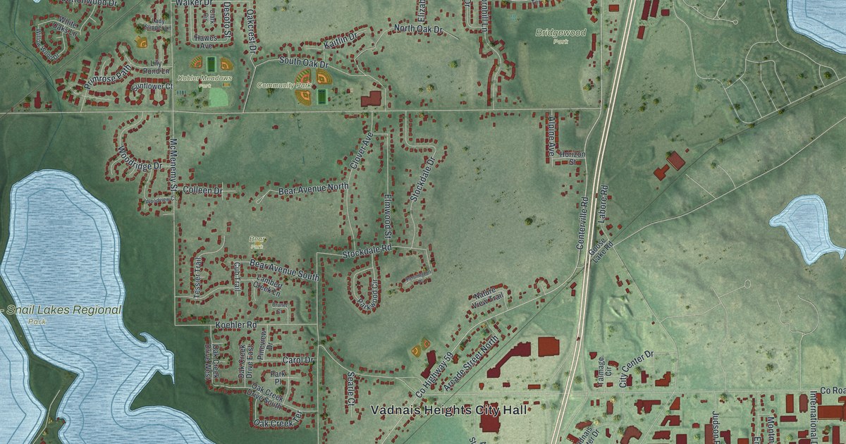 Map of Vadnais Heights, Minnesota in 2026