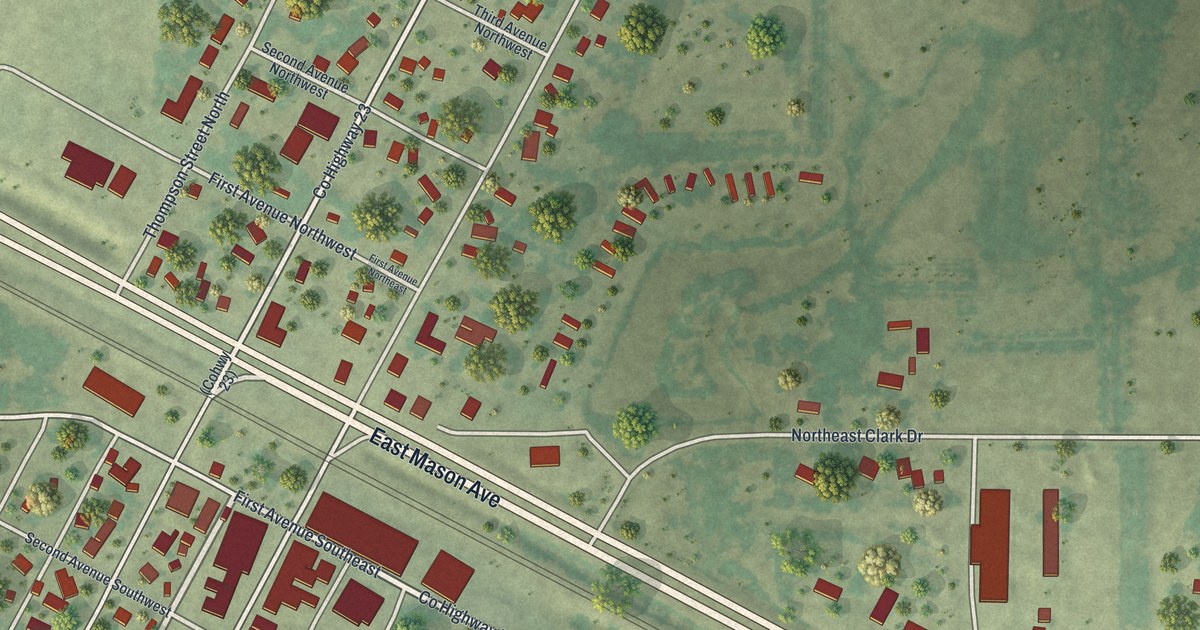 Map of Verndale, Minnesota in 2026