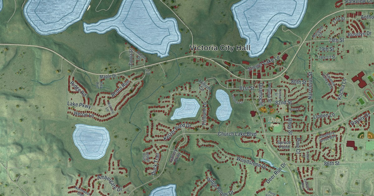 Map of Victoria, Minnesota in 2026