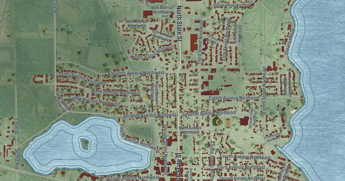 Map of Waseca, Minnesota in 2026