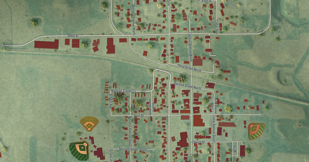 Map of Watkins, Minnesota in 2026
