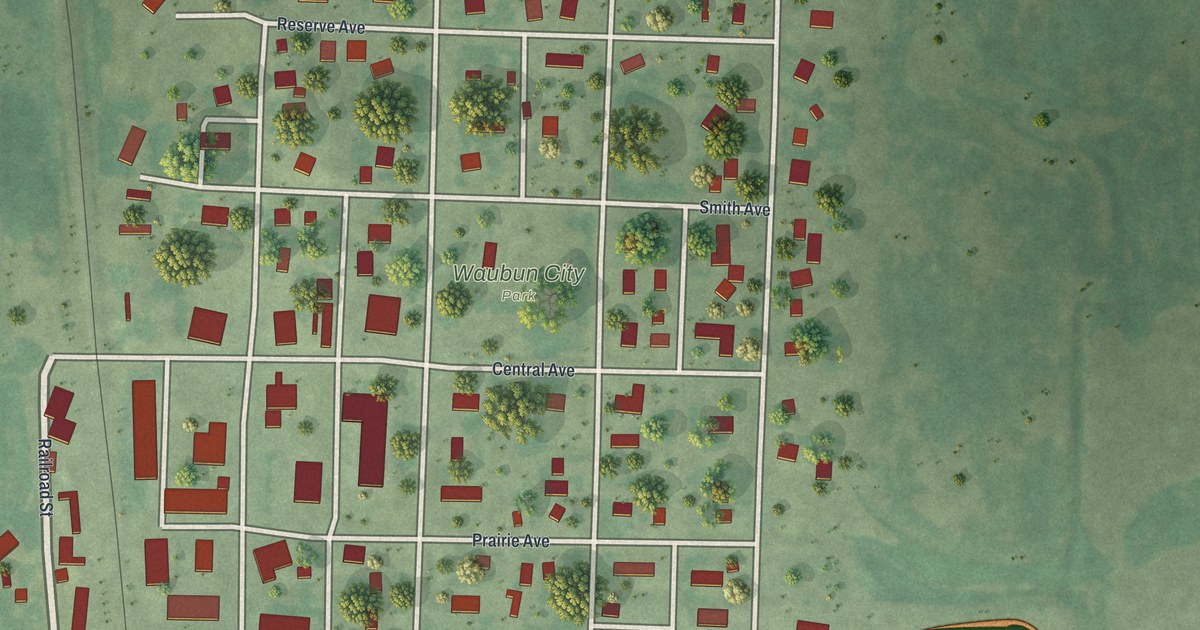 Map of Waubun, Minnesota in 2026