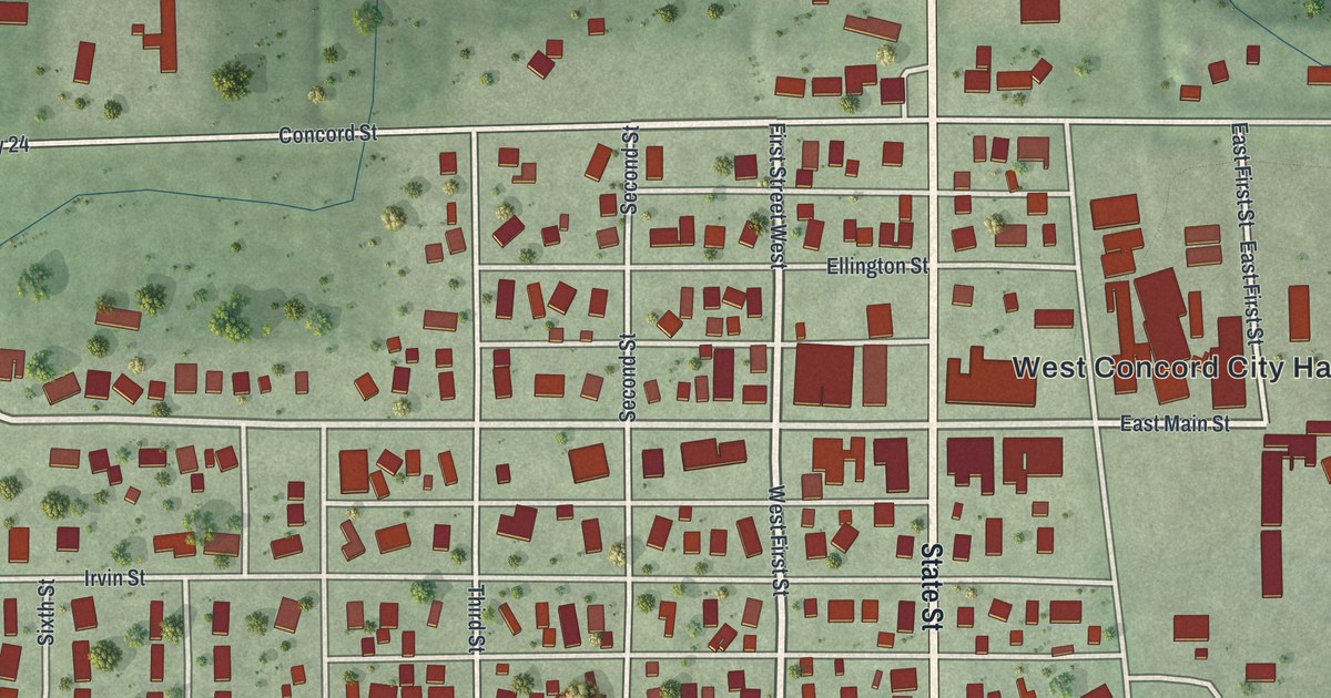 Map of West Concord, Minnesota in 2026