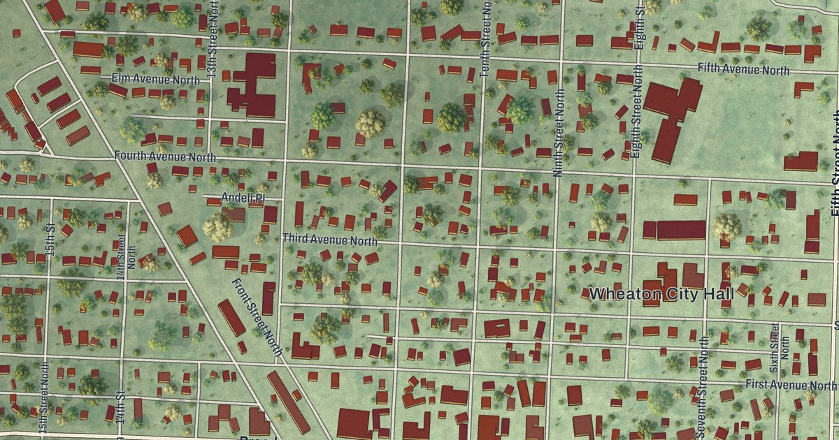 Map of Wheaton, Minnesota in 2026