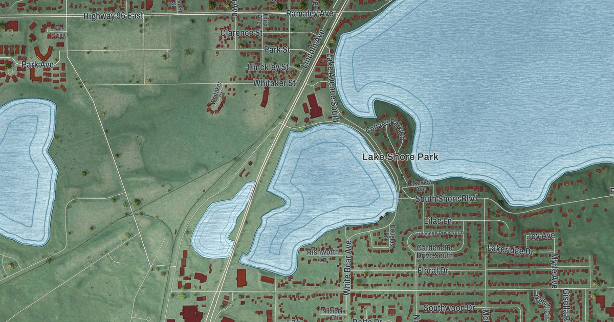 Map of White Bear Lake, Minnesota in 2026