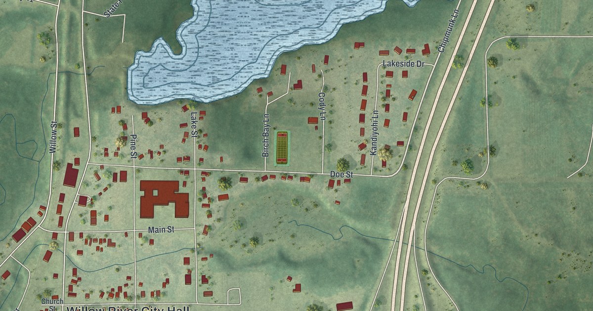 Map of Willow River, Minnesota in 2026