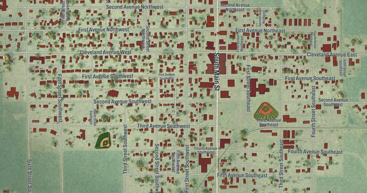 Map of Winnebago, Minnesota in 2026