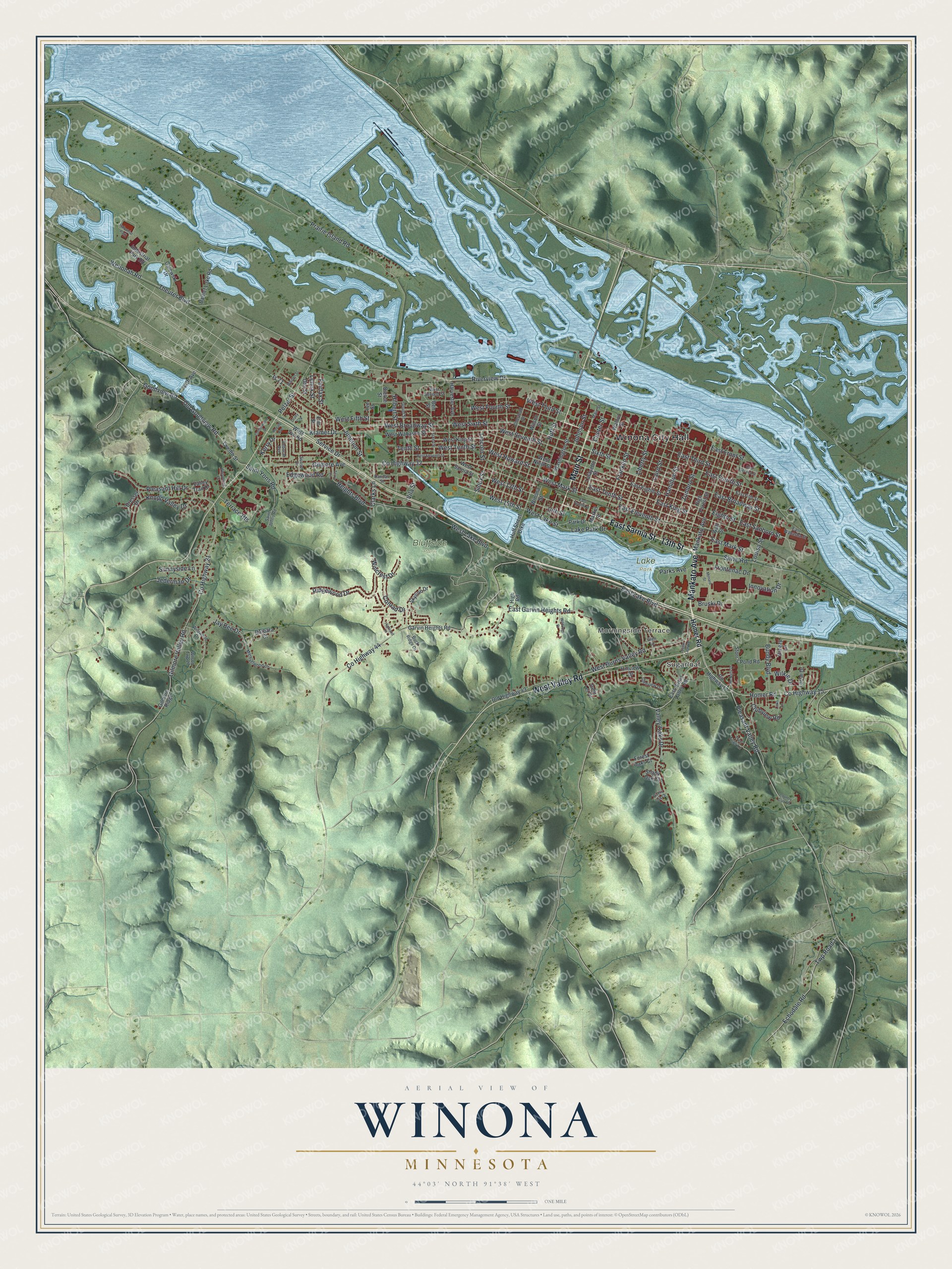 Watermarked full-map preview of Winona, Minnesota