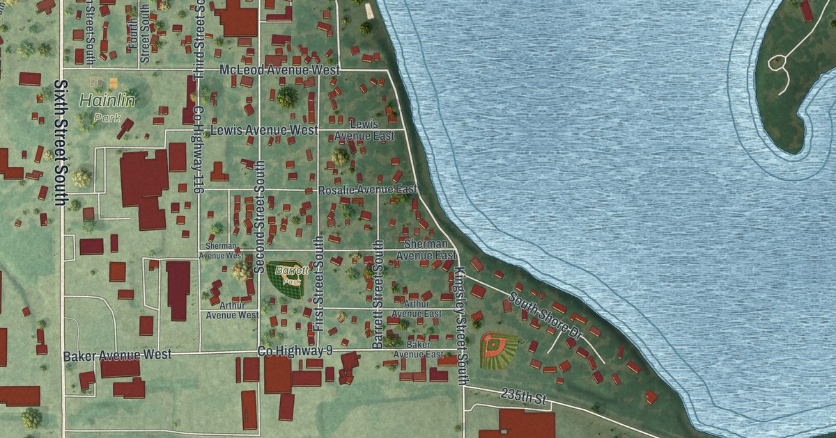 Map of Winsted, Minnesota in 2026