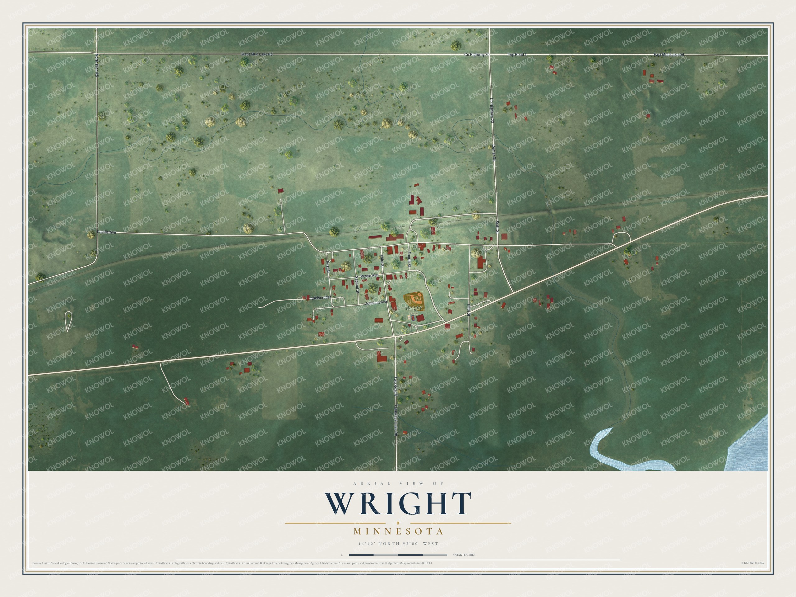 Watermarked full-map preview of Wright, Minnesota