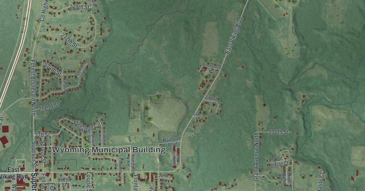 Map of Wyoming, Minnesota in 2026