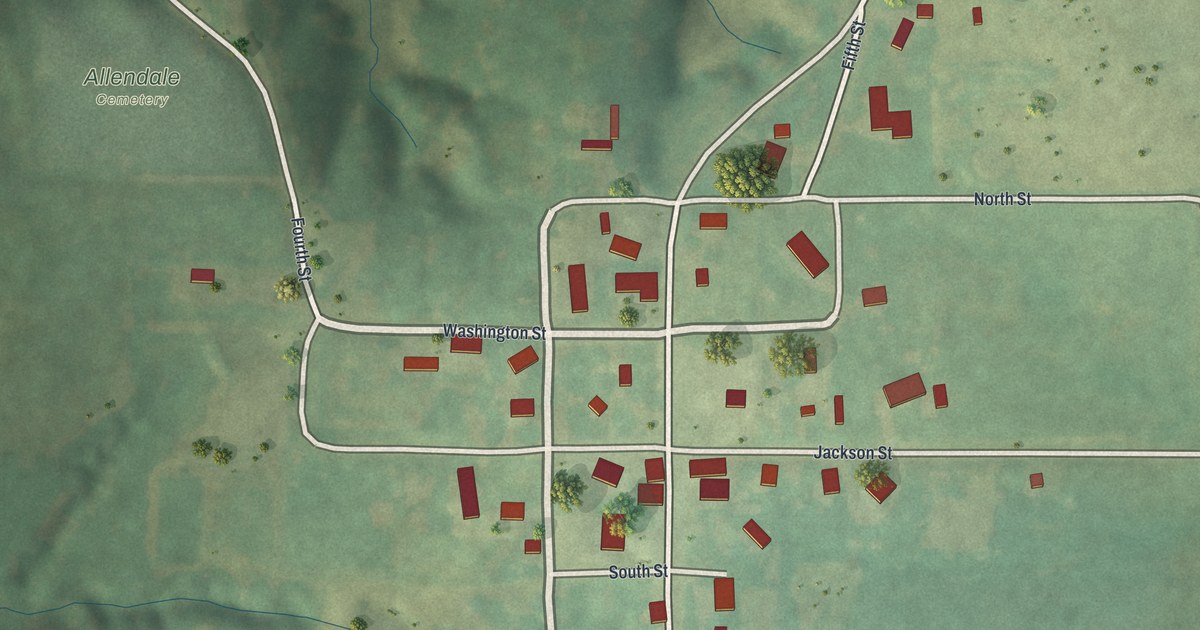 Map of Allendale, Missouri in 2026