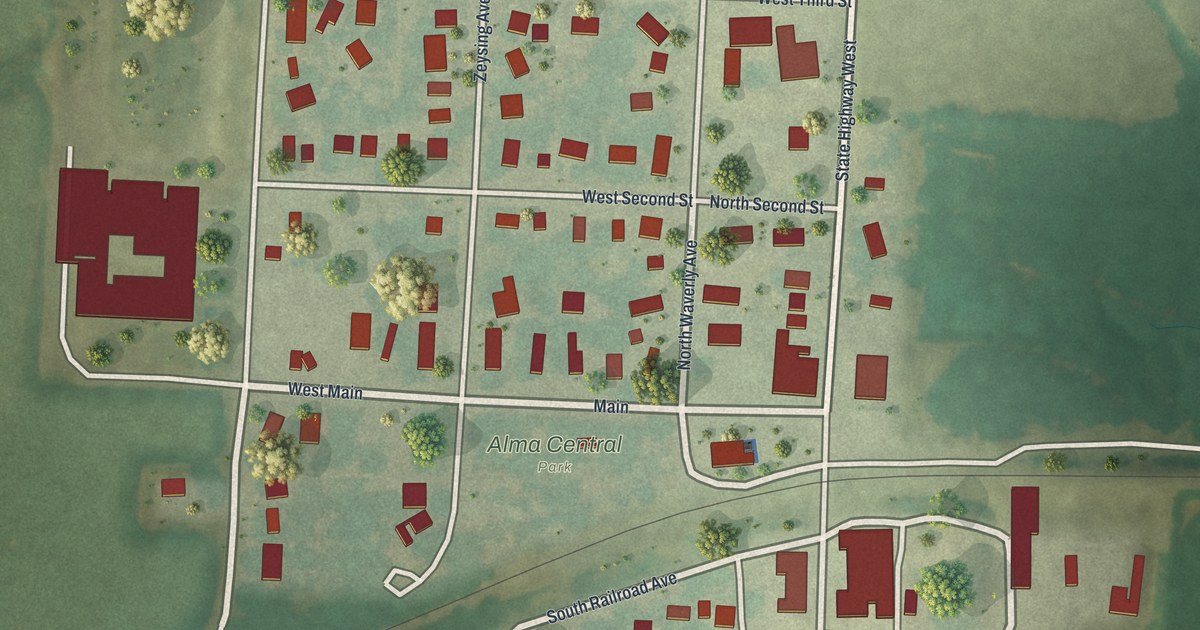 Map of Alma, Missouri in 2026