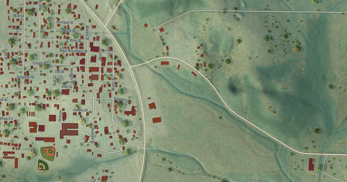 Map of Alton, Missouri in 2026