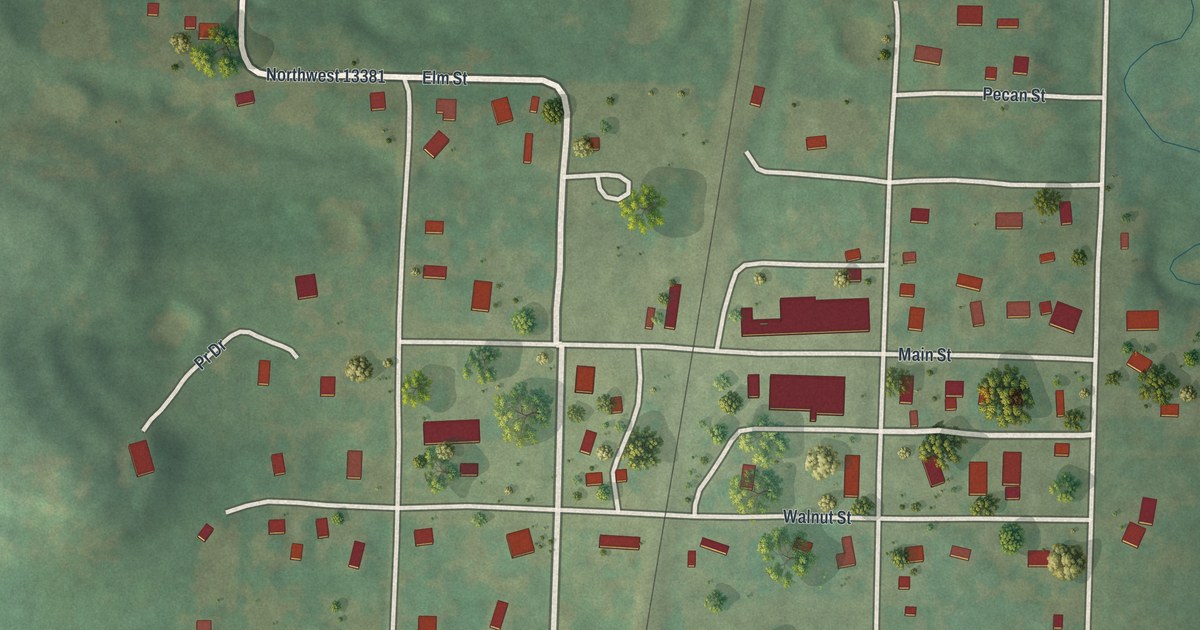 Map of Amsterdam, Missouri in 2026