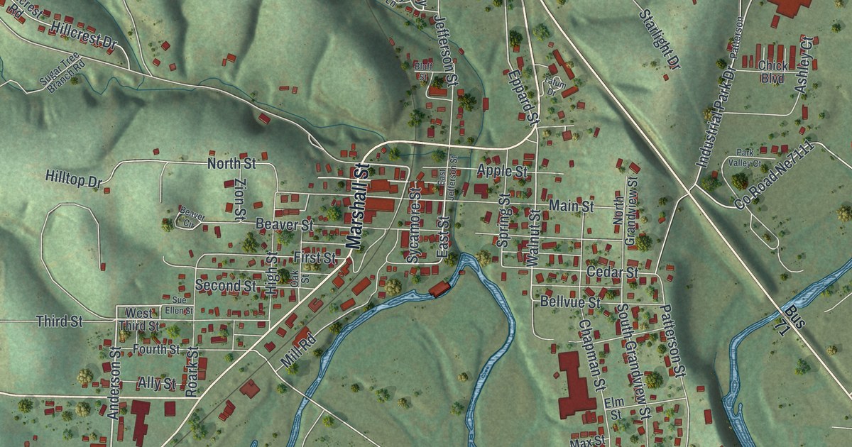 Map of Anderson, Missouri in 2026