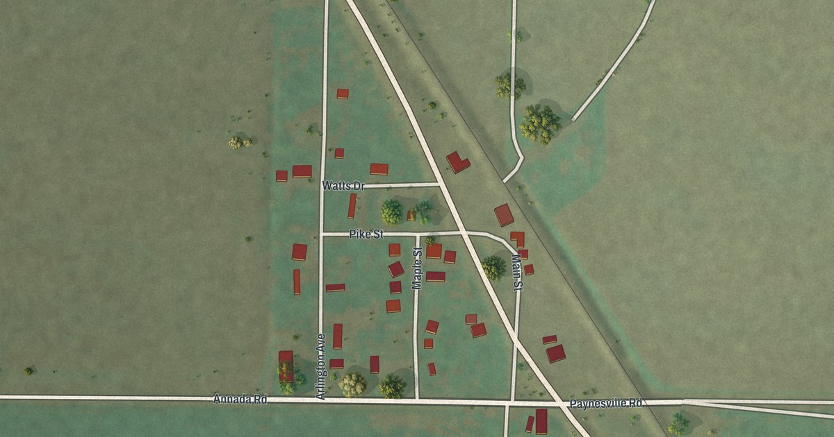 Map of Annada, Missouri in 2026
