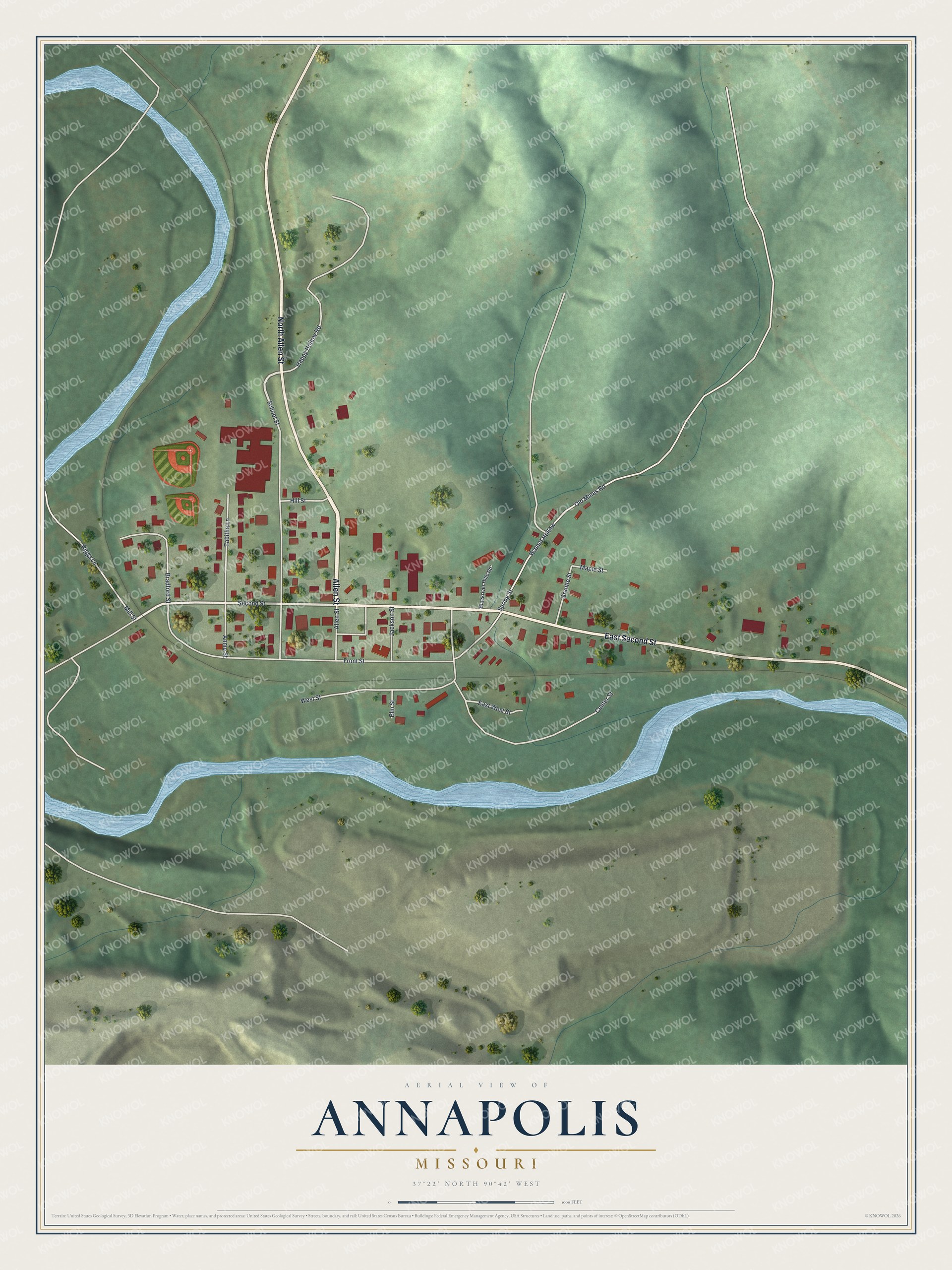 Watermarked full-map preview of Annapolis, Missouri