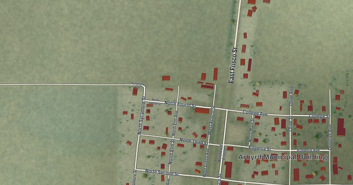 Map of Arbyrd, Missouri in 2026