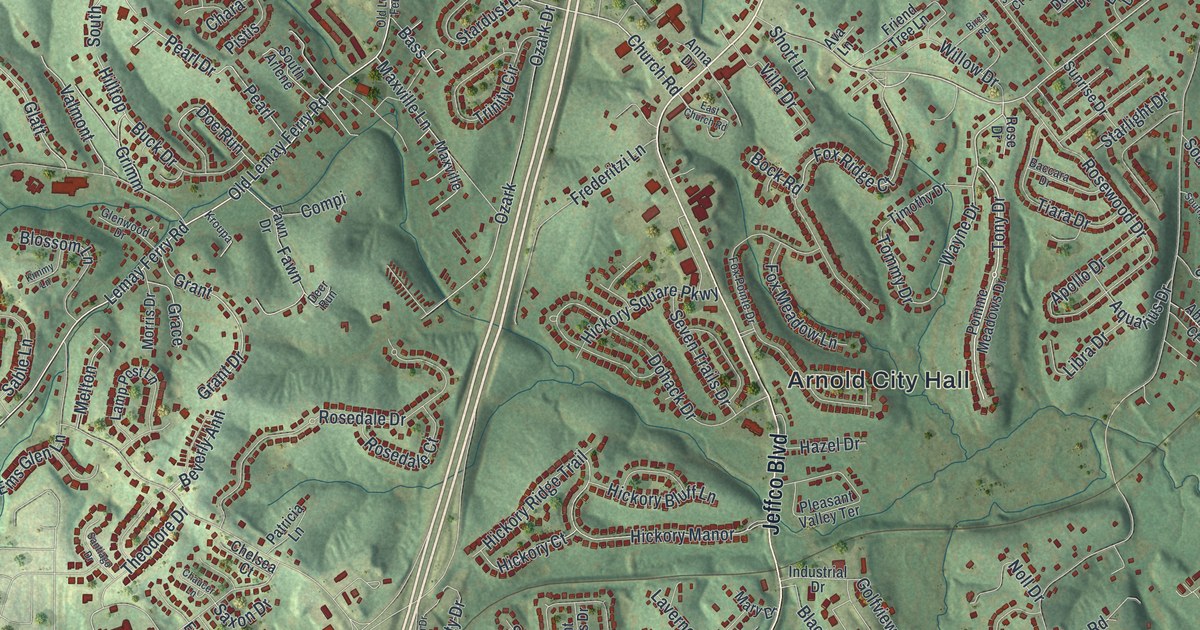 Map of Arnold, Missouri in 2026