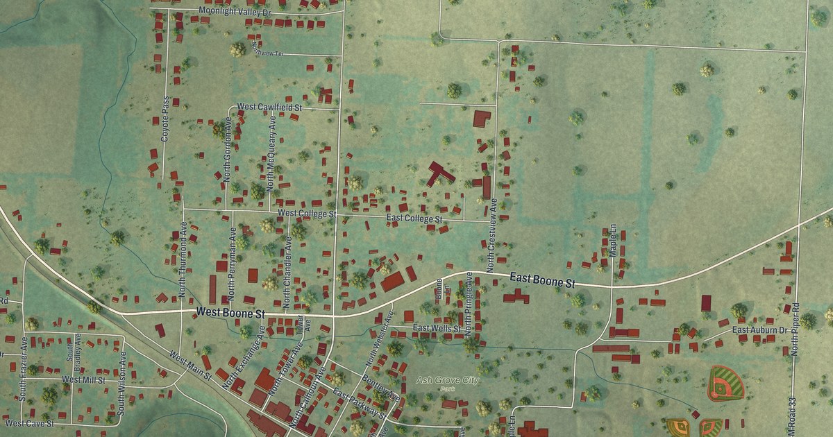 Map of Ash Grove, Missouri in 2026