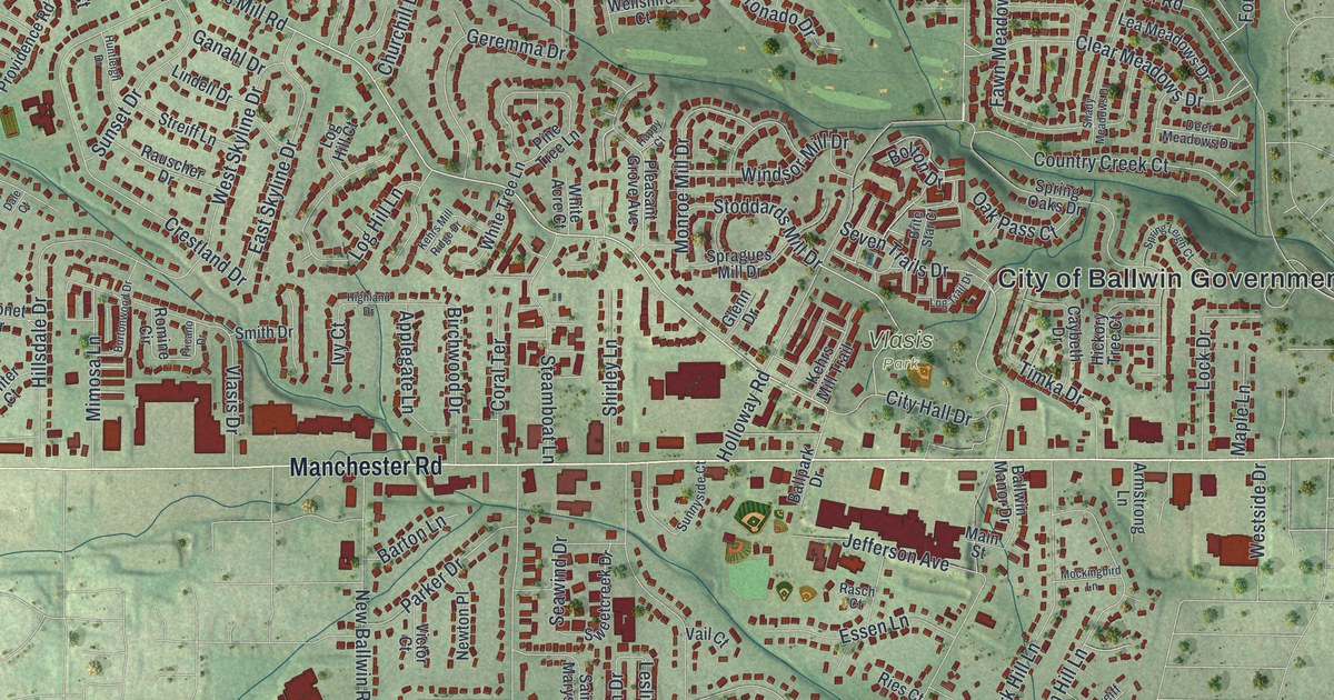 Map of Ballwin, Missouri in 2026