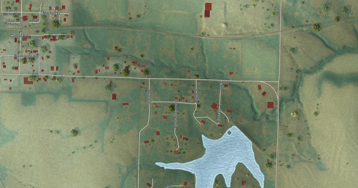 Map of Bates City, Missouri in 2026