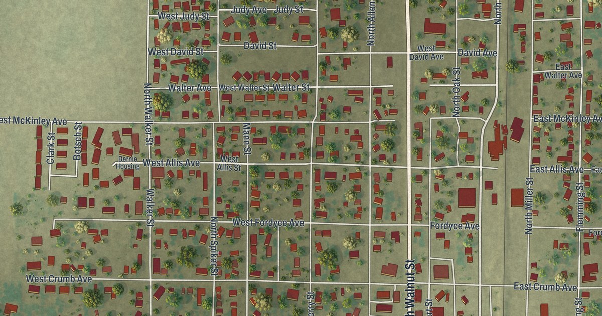 Map of Bernie, Missouri in 2026