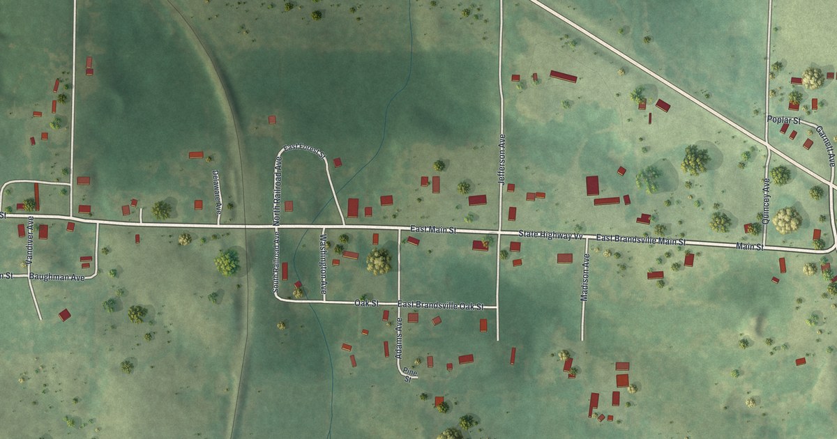 Map of Brandsville, Missouri in 2026