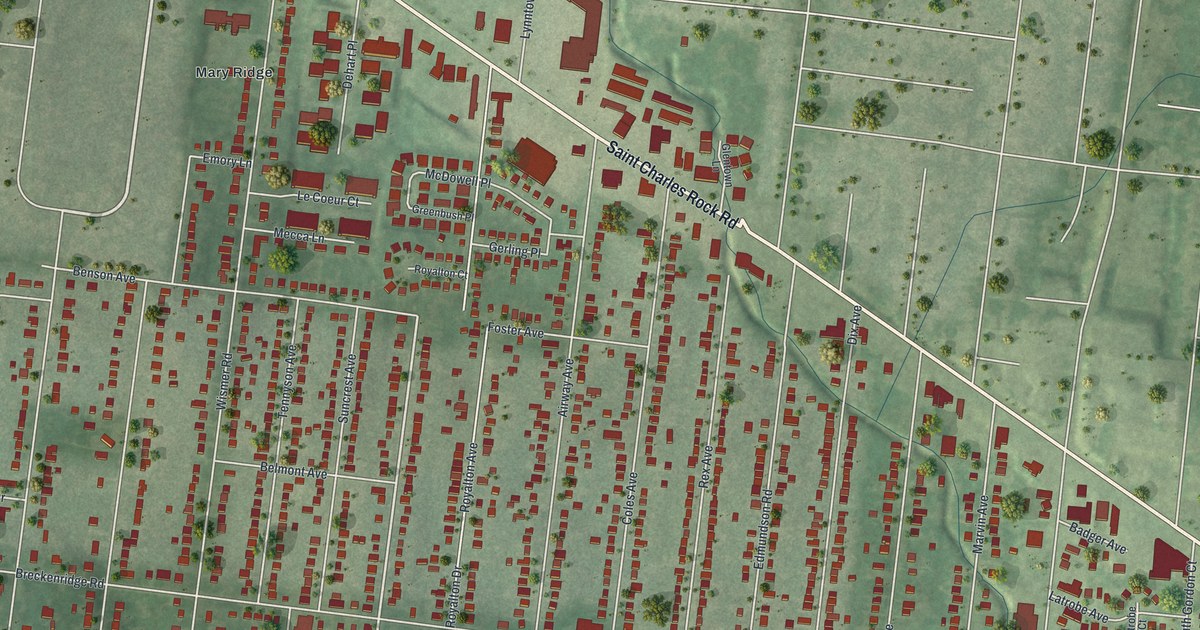 Map of Breckenridge Hills, Missouri in 2026