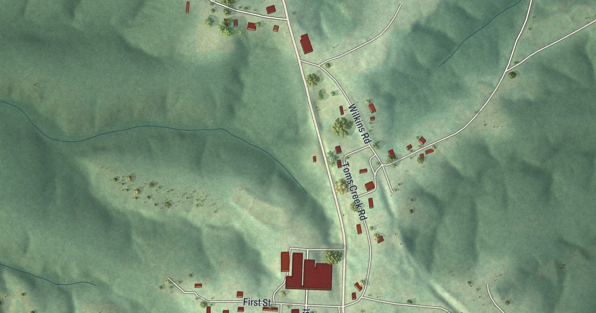 Map of Bunker, Missouri in 2026