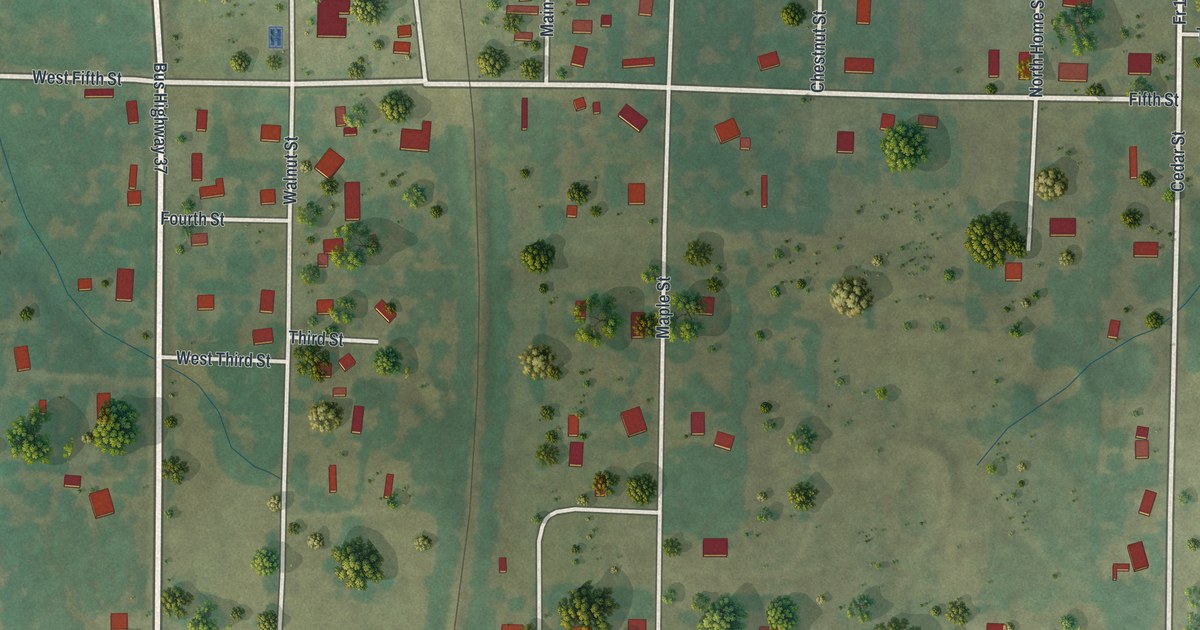 Map of Butterfield, Missouri in 2026