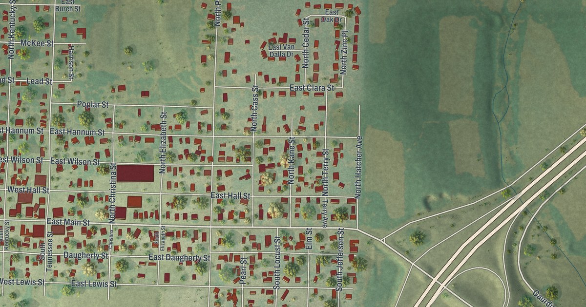Map of Carterville, Missouri in 2026