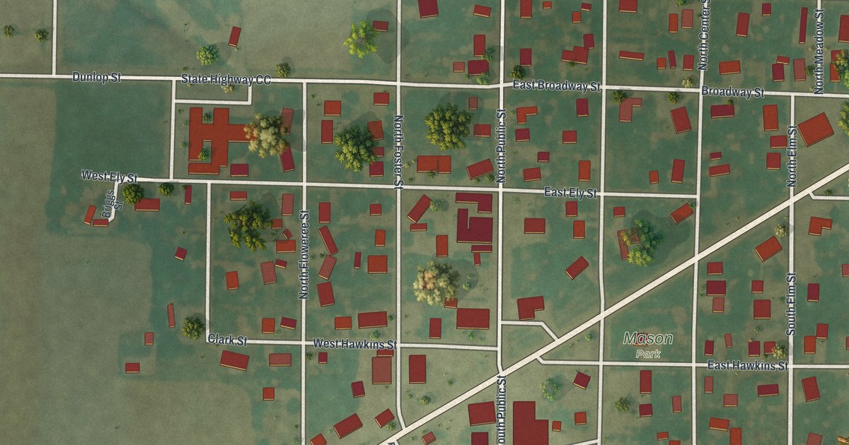 Map of Center, Missouri in 2026