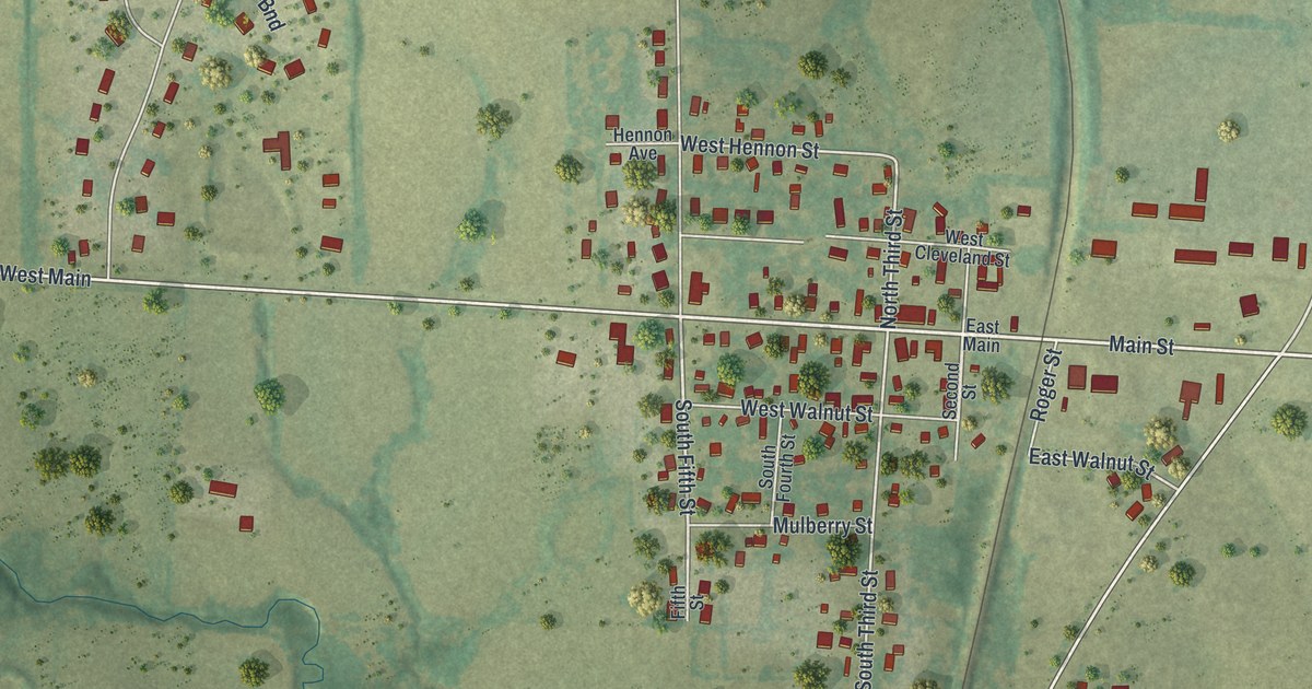 Map of Cleveland, Missouri in 2026