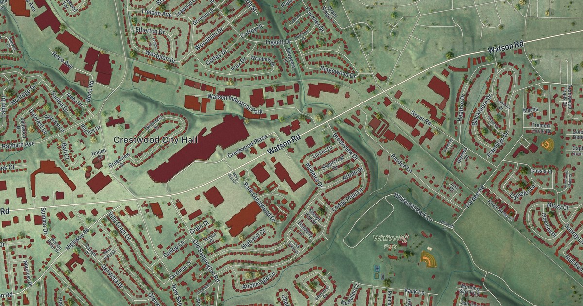Map of Crestwood, Missouri in 2026