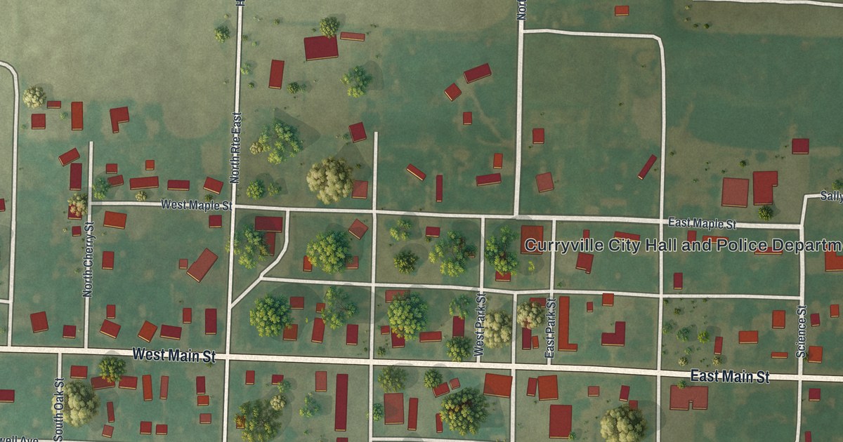 Map of Curryville, Missouri in 2026