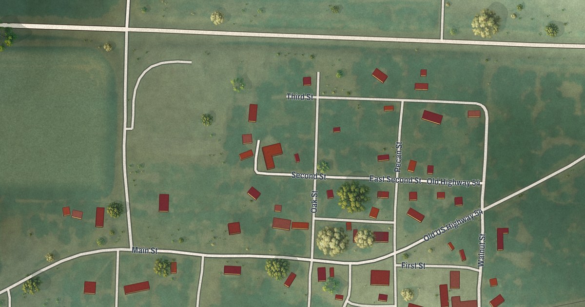 Map of Deerfield, Missouri in 2026