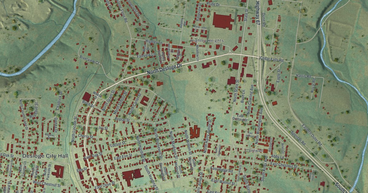 Map of Desloge, Missouri in 2026