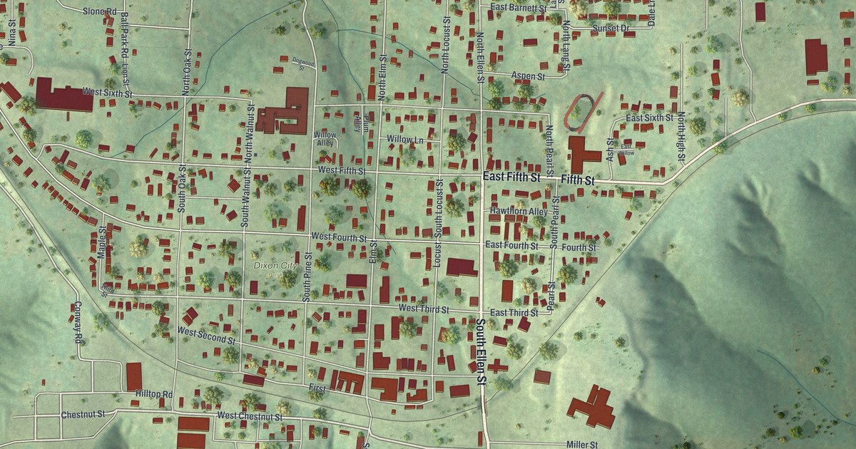 Map of Dixon, Missouri in 2026