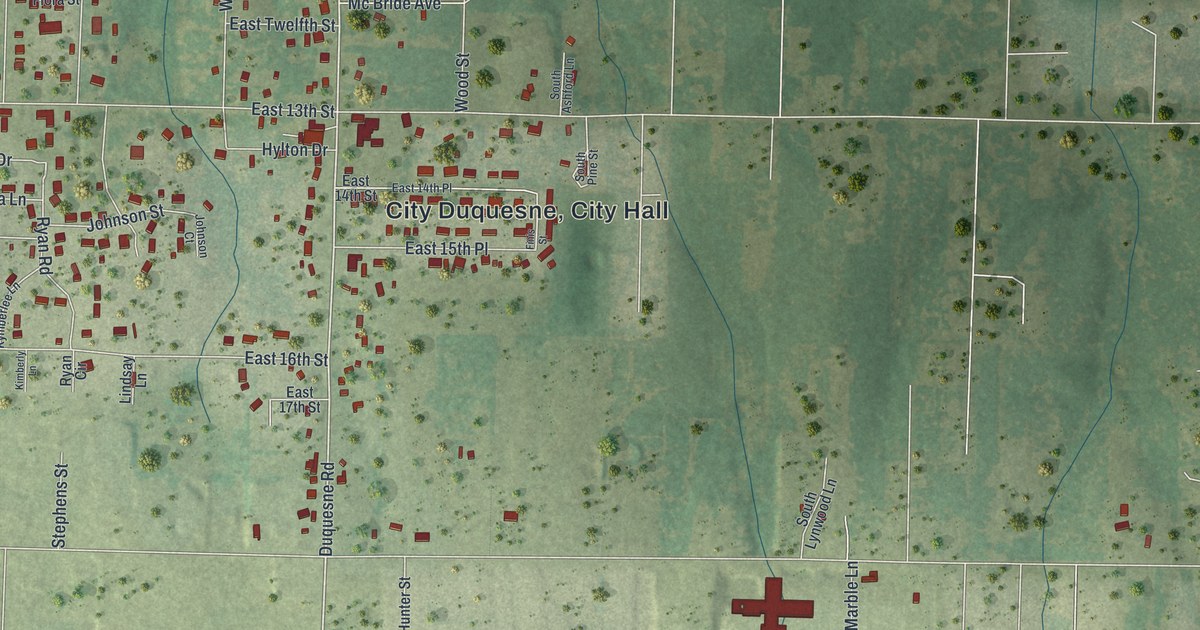 Map of Duquesne, Missouri in 2026