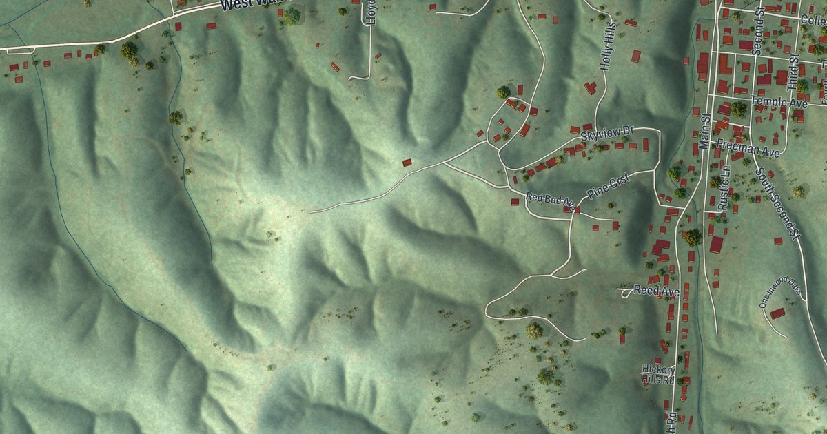 Map of Ellington, Missouri in 2026