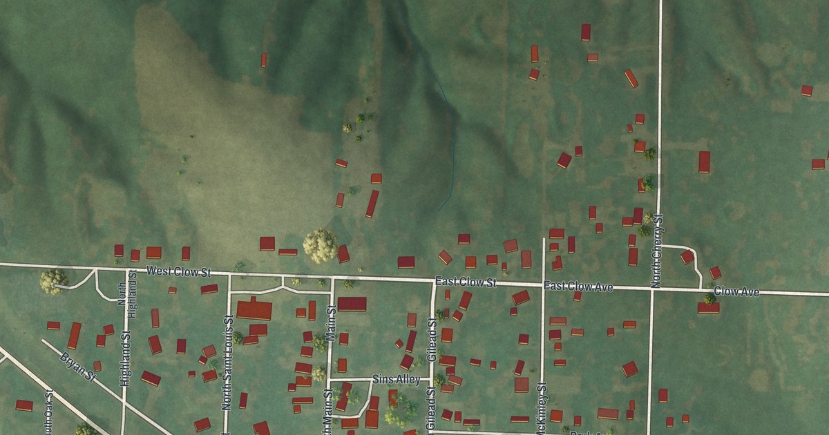 Map of Ewing, Missouri in 2026