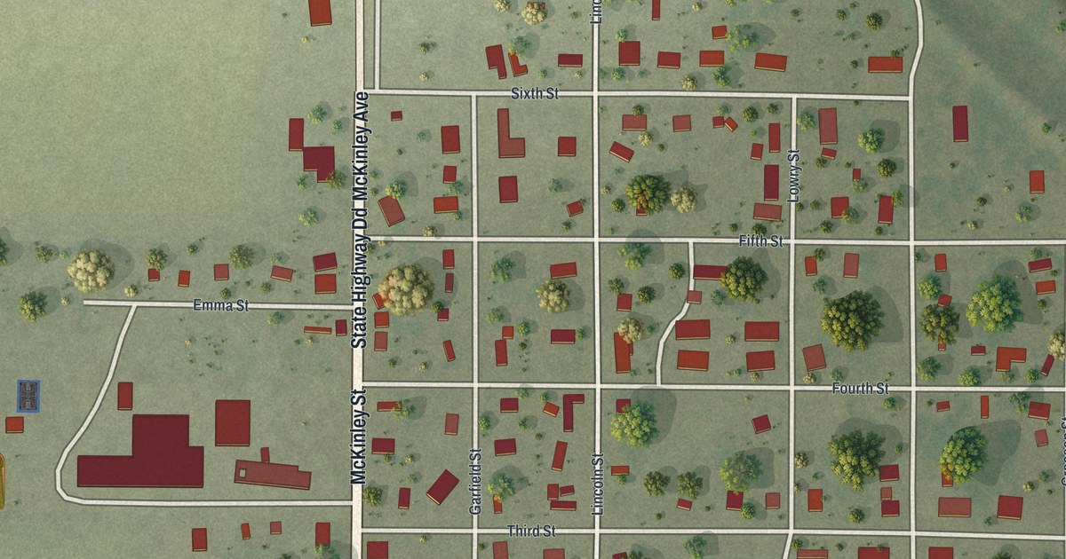 Map of Fisk, Missouri in 2026