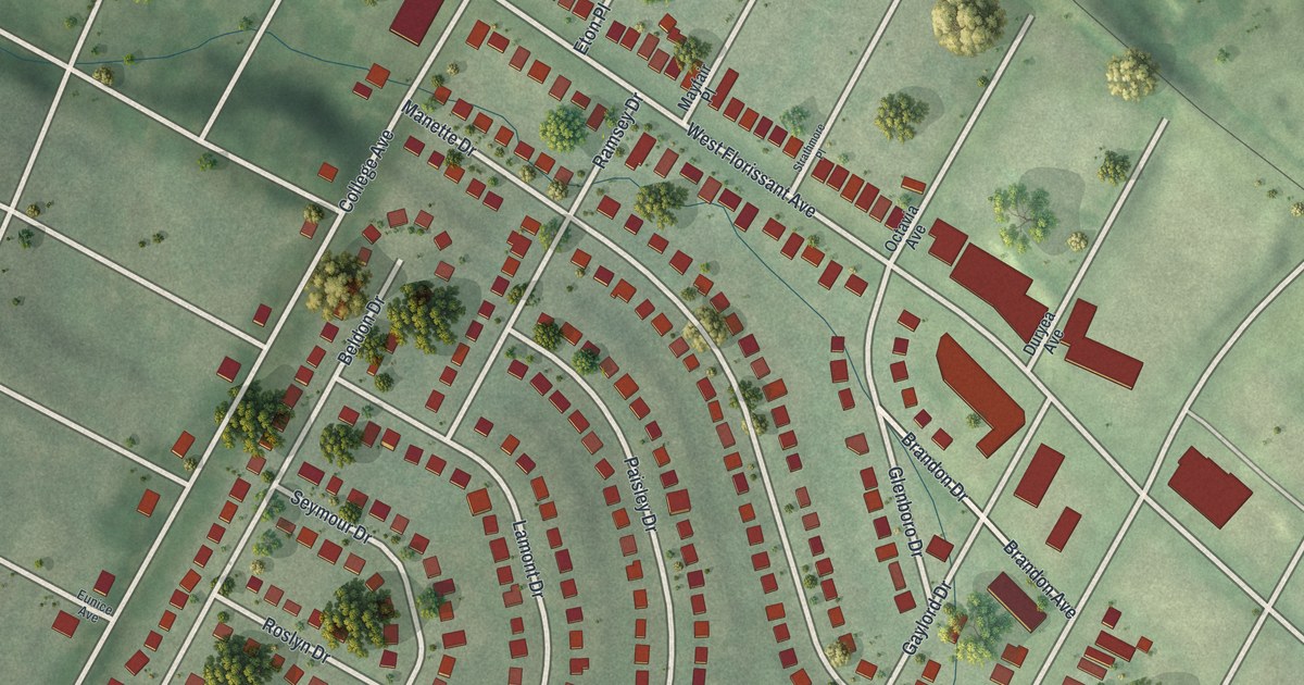 Map of Flordell Hills, Missouri in 2026