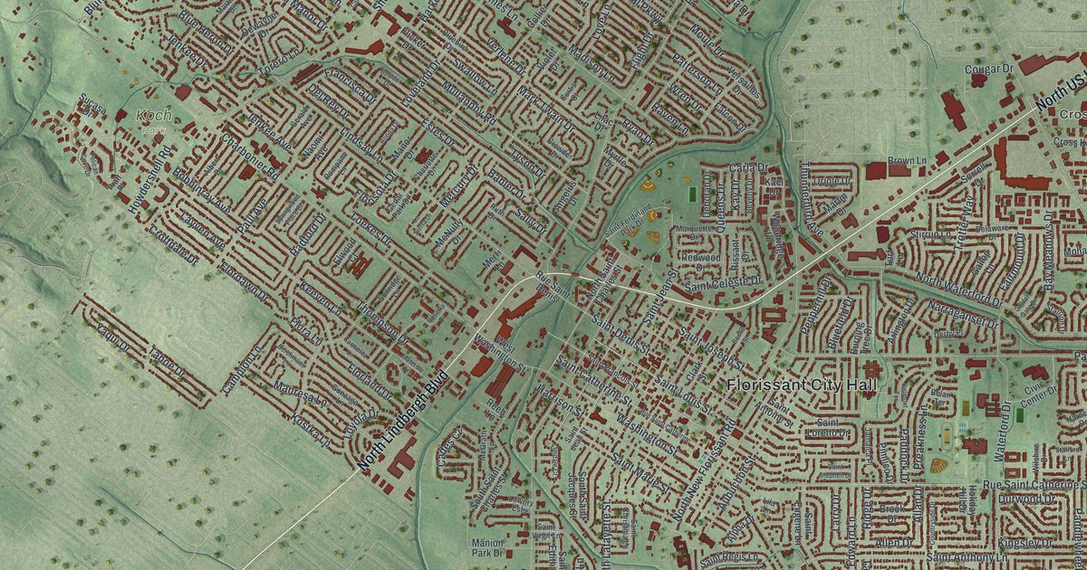 Map of Florissant, Missouri in 2026