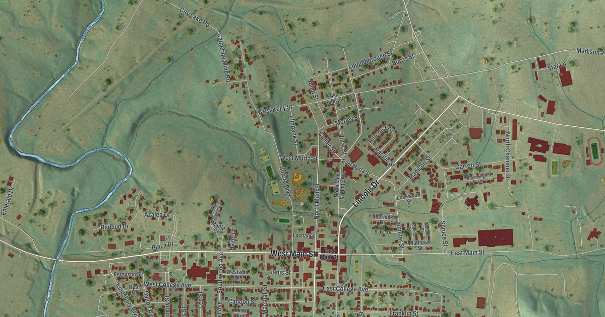 Map of Fredericktown, Missouri in 2026