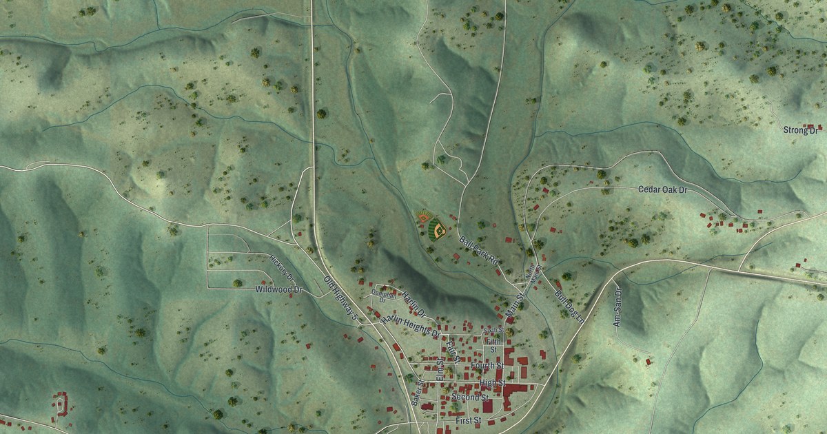 Map of Gainesville, Missouri in 2026